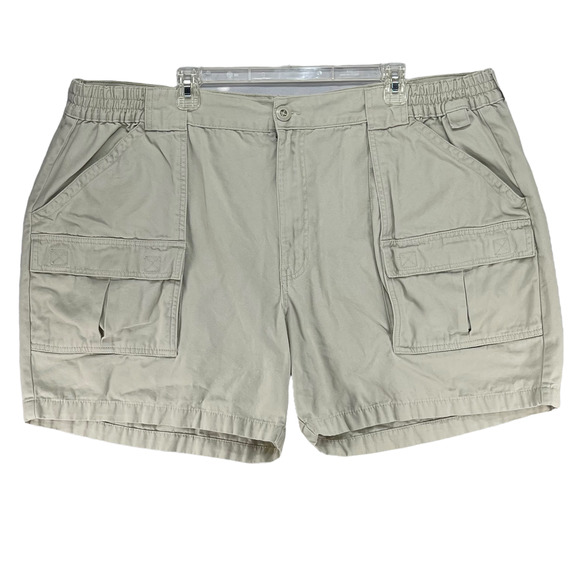 Red Head Cargo Shorts Mens 48 (45 When Relaxed) Light Beige Khaki Elastic Waist - Picture 1 of 7